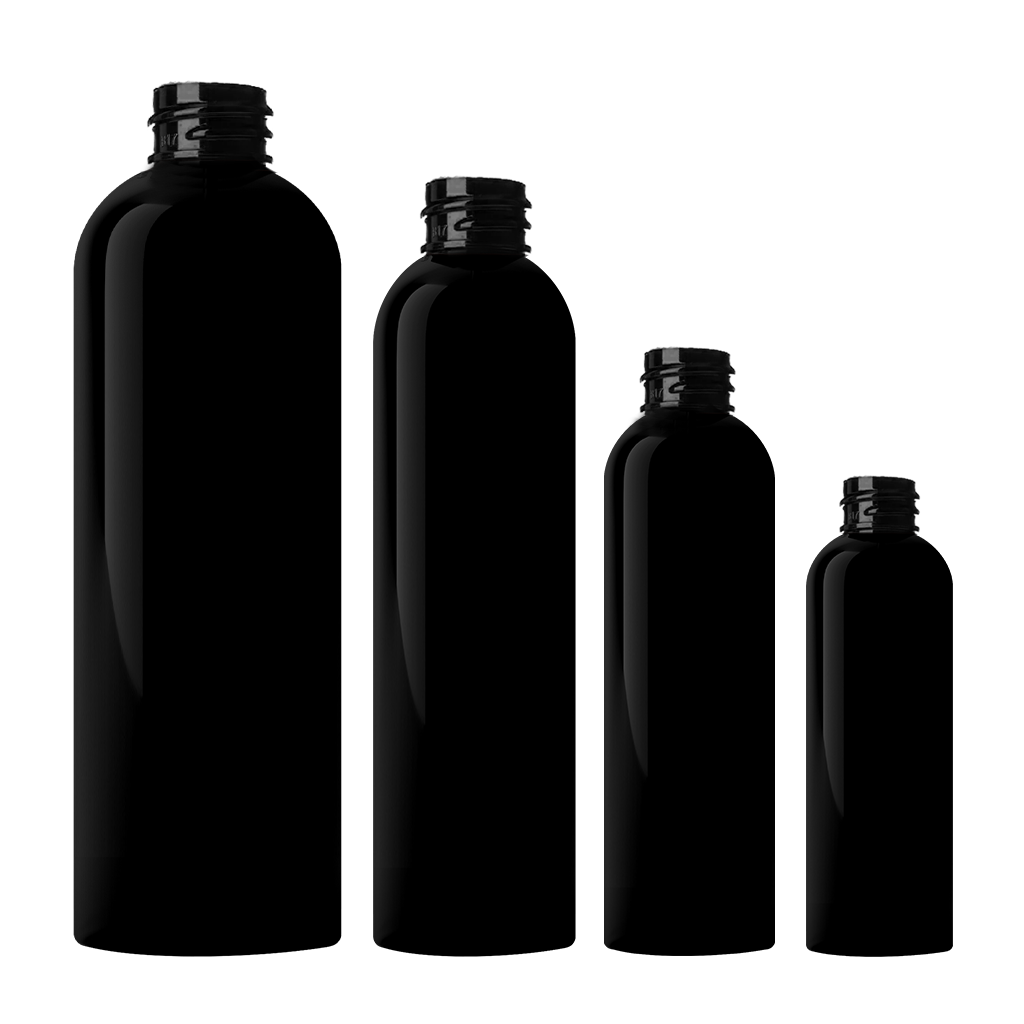 Black PET Cosmo Bottles Sample