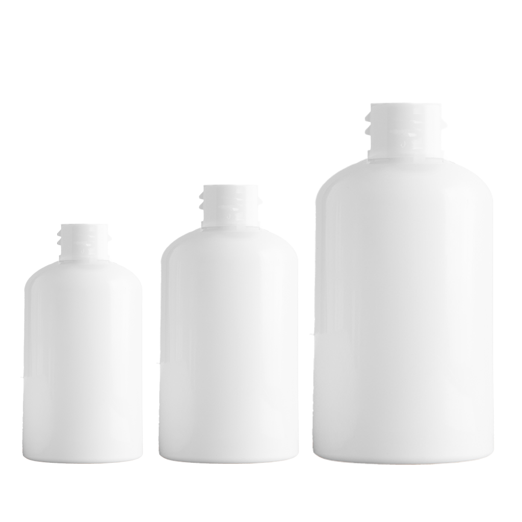 White PET Boston Round Bottle Sample