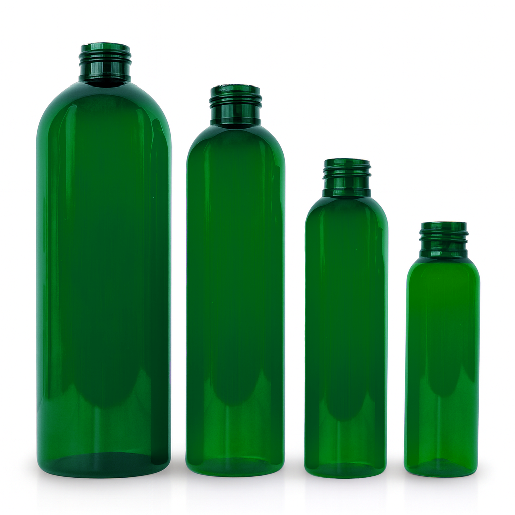 Green PET Cosmo Bottles Sample